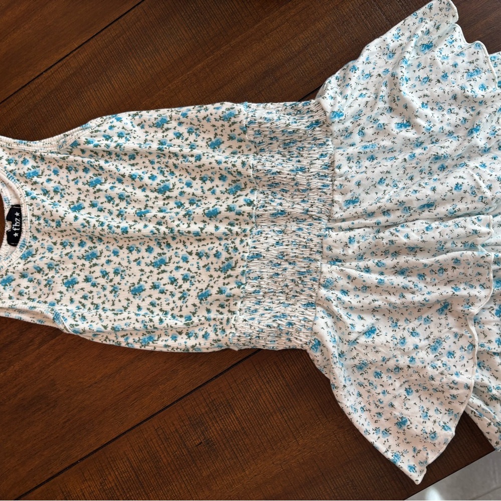 Flowers by Zoe Blue Floral Casual Dress